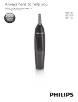 Philips Series 3000 Nose, Ear and Eyebrow Trimmer NT3160/15 Användarmanual