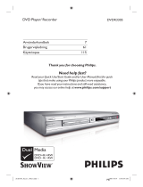 Philips DVDR3305/02 Användarmanual