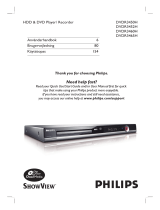 Philips DVDR3460H/58 Användarmanual