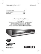 Philips DVDR7260H/58 Användarmanual