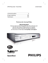 Philips DVDR7250H/58 Användarmanual