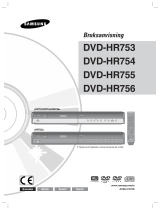 Samsung DVD-HR753 Bruksanvisning