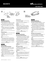 Sony Walkman CKM-NWX1000 Bruksanvisning