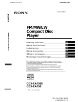 Sony CDX-CA850 Bruksanvisning