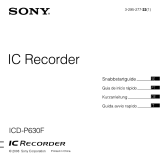 Sony ICD-P630F Bruksanvisning