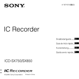 Sony ICD-SX750 Snabbstartsguide