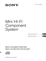 Sony MHC-EC99 Bruksanvisning