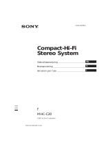Sony MHC-C20 Bruksanvisning