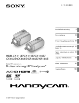 Sony HDR-CX110E Bruksanvisning