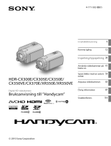 Sony HDR-CX305E Bruksanvisning