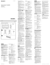 Sony XM-N1004 Bruksanvisning