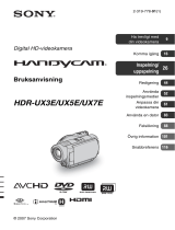 Sony HDR-UX5E Bruksanvisning