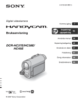 Sony DCR-HC38E Bruksanvisning