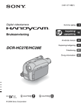 Sony DCR-HC27E Bruksanvisning