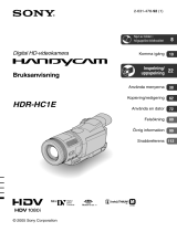 Sony HDR-HC1E Bruksanvisning