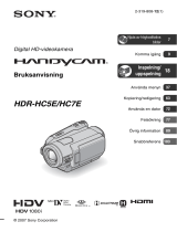 Sony HDR-HC5E Bruksanvisning