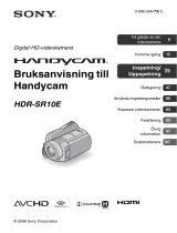 Sony HDR-SR10E Bruksanvisning