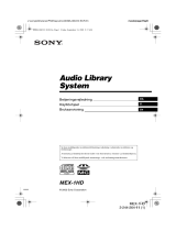 Sony MEX-1HD Bruksanvisning