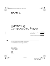 Sony CDX-GT24 Bruksanvisning