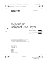 Sony CDX-GT29 Bruksanvisning