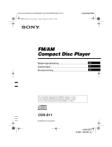 Sony CDX-S11 Bruksanvisning