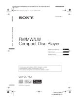 Sony CDX-GT740UI Bruksanvisning