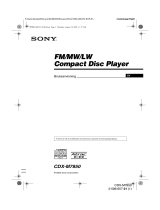 Sony CDX-M7850 Bruksanvisning