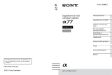 Sony SLT-A77L Bruksanvisning