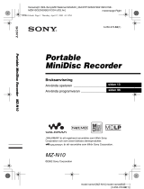 Sony MZ-N10 Bruksanvisning