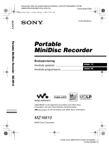 Sony MZ-N910 Bruksanvisning