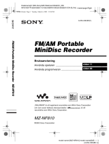 Sony MZ-NF810 Bruksanvisning