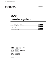 Sony DAV-SB100 Bruksanvisning