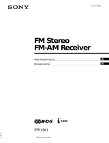 Sony STR-LSA1 Bruksanvisning