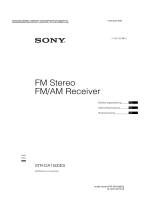 Sony STR-DA1500ES Bruksanvisning
