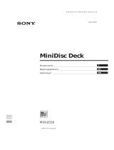 Sony MDS-JE510 Bruksanvisning
