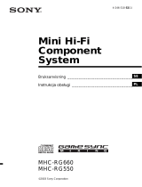 Sony MHC-RG660 Bruksanvisning