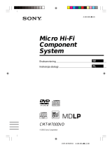 Sony CMT-M700DVD Bruksanvisning