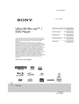 Sony UBP-X800 Bruksanvisning