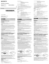 Sony SRS-XB01 Referens guide