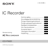 Sony ICD-PX820 Bruksanvisning