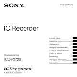 Sony ICD-PX720 Bruksanvisning