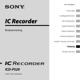 Sony ICD-P520 Bruksanvisning