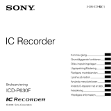 Sony ICD-P630F Bruksanvisning