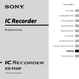 Sony ICD-P530F Bruksanvisning