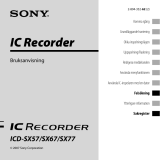 Sony ICD-SX77 Bruksanvisning