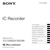 Sony ICD-SX88 Bruksanvisning