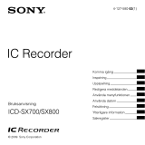 Sony ICD-SX800 Bruksanvisning