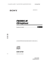 Sony CDX-GT20 Användarguide