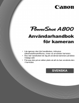 Canon PowerShot A800 Användarguide