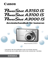 Canon Powershot A3100 IS Användarguide